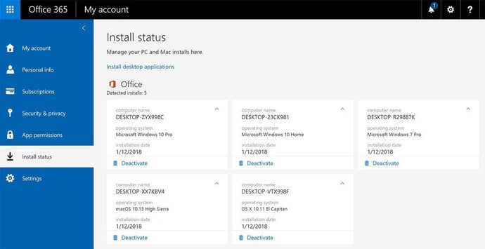 Microsoft Office 365 Professional Plus For 5 Devices, Lifetime PC / MAC